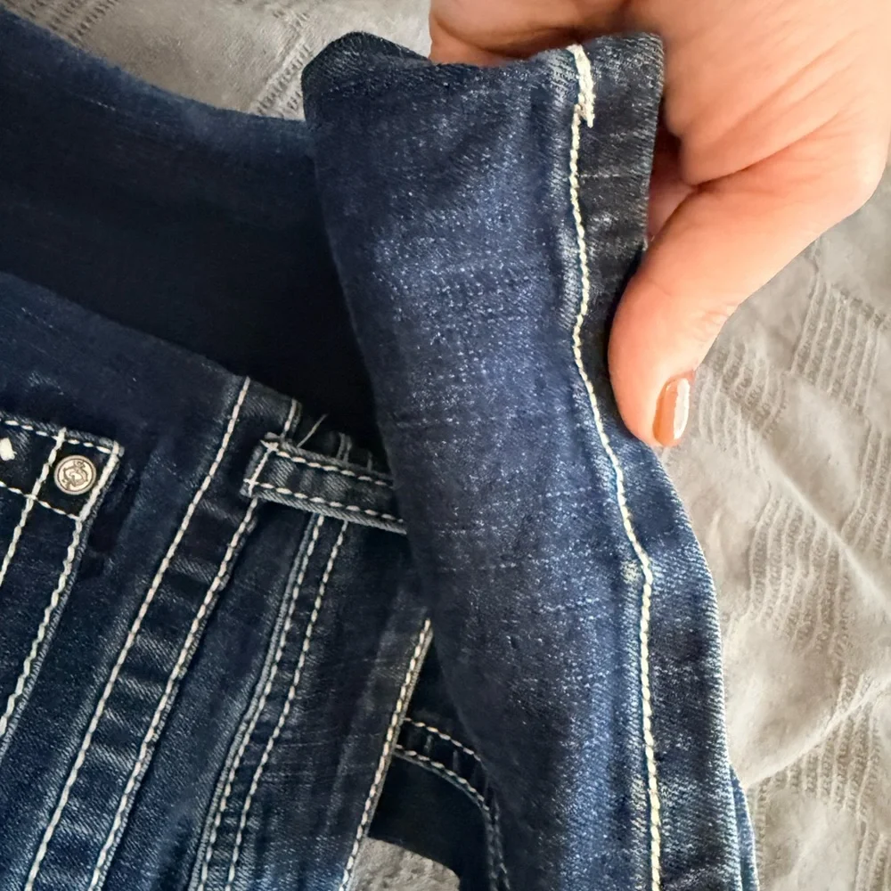 Grace Blue Boot Cut Jeans with Embroidery - Picture 5 of 7